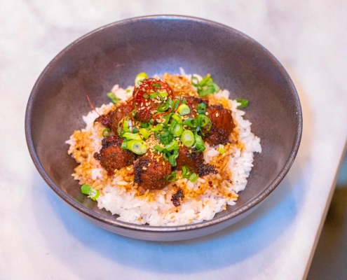 Vegan Meat Balls At Beyond Sushi