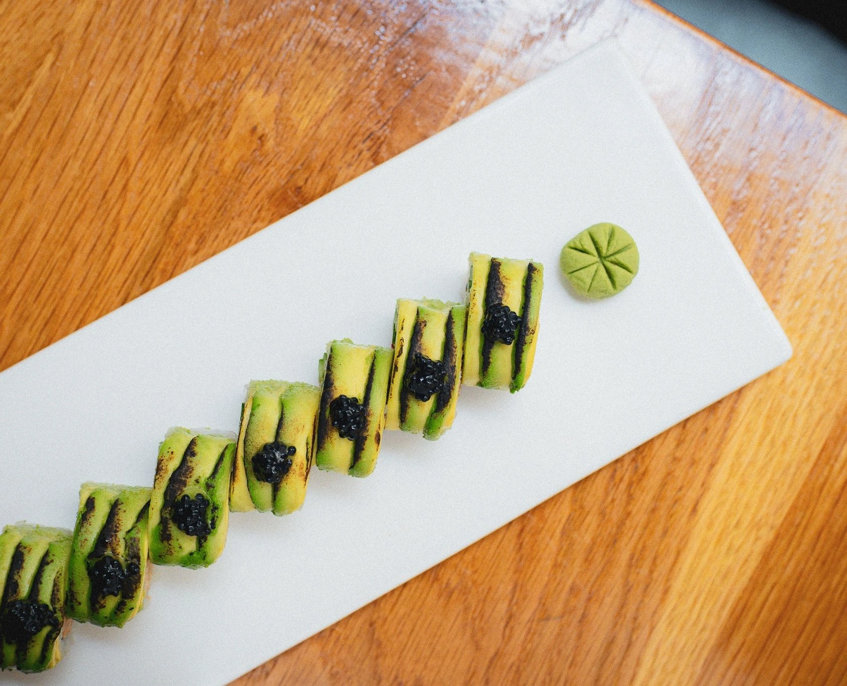 vegan sushi near Herald Square charred avocado roll
